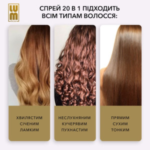 Набір LUM "КОМПЛЕКС EXPERT PRO" (Шампунь, бальзам, маска, лосьйон для росту волосся, термозахисний спрей)