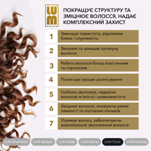 Набір LUM "ПОСИЛЕНИЙ ЩОДЕННИЙ ДОГЛЯД" (Шампунь + Бальзам + Маска + Пілінг + Cпрей + Флюїд)