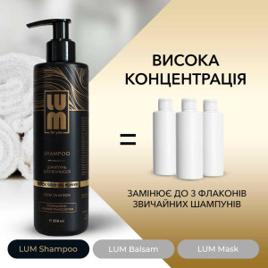 Набір LUM «Щоденний догляд за волоссям» LUM TRIO (Шампунь + Бальзам + Маска)
