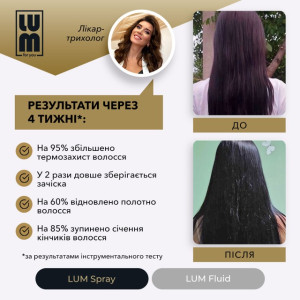 Набір LUM «СЯЙВО ТА БЛИСК ВОЛОССЯ» (Термозахисний спрей + Флюїд)